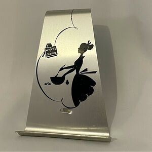 VTG 60s Aluminum Cookbook Stand ‘What’s Cookin' cookbook holder - Retro Kitchen